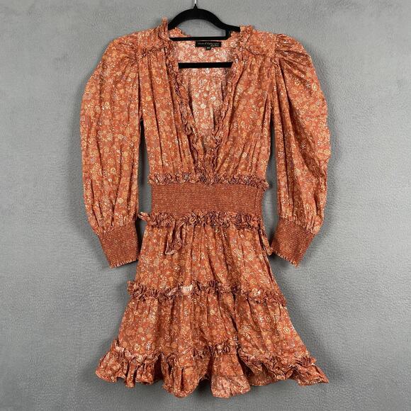 House of Harlow 1960 Dresses & Skirts - House of Harlow 1960 Dress Womens XS Floral Ruffle Smocked Long Sleeve Boho